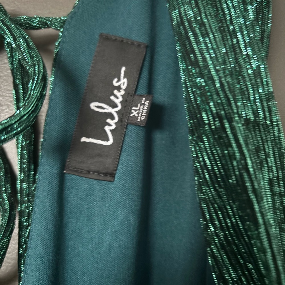 Gorgeous ✨ Sparkly✨ Lulu's Tiered Green Maxi NWOT